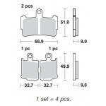 SBS 869HS Front Sinter Motorcycle Brake Pad