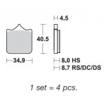 SBS 870DC Front Dual Carbon Motorcycle Brake Pad