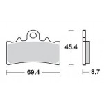 SBS 877HS Front Sinter Motorcycle Brake Pad