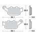 SBS 881LS Rear Sinter Motorcycle Brake Pad