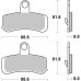 SBS 853H.HS Motorcycle Brake Pad for Harley Davidson 2008-2017