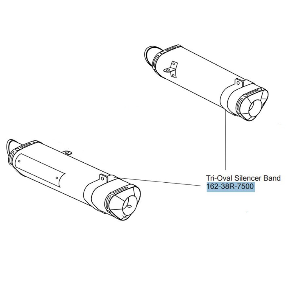 Yoshimura 162-38R-7500 Motorcycle Silencer Band