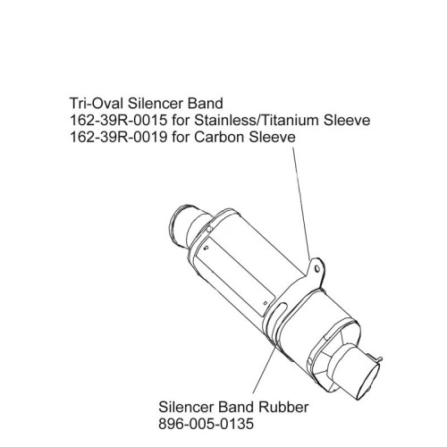 Yoshimura 896-005-0135 Motorcycle Silencer Band Spacer Rubber